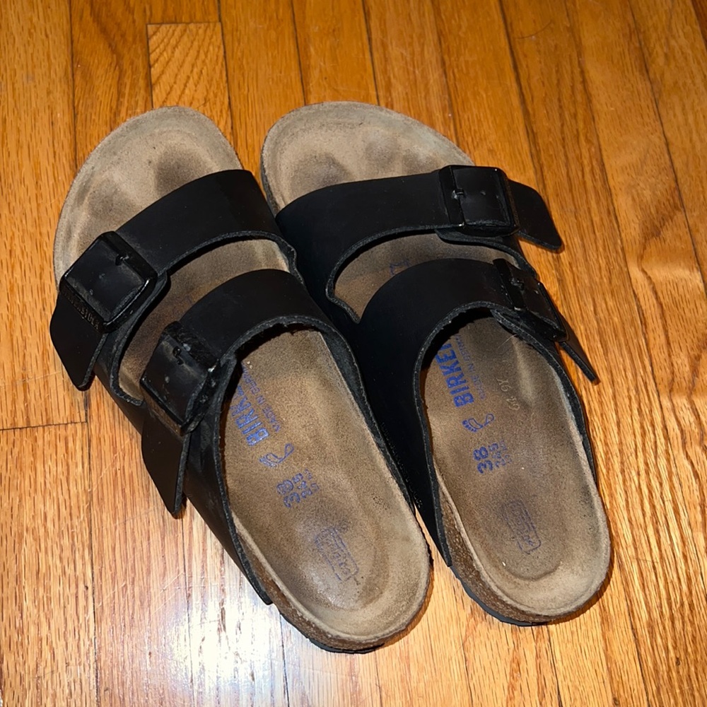 Black Birkenstocks with Black Hardware